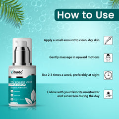 Vihado 1% Glycolic Acid 2% Niacinamide Instant Glowing Face Serum (30ml)