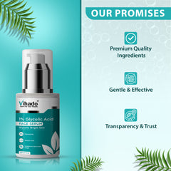 Vihado 1% Glycolic Acid 2% Niacinamide Instant Glowing Face Serum (30ml)