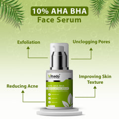 Vihado 10% AHA + BHA Exfoliating Serum for Glowing Skin (30ml)
