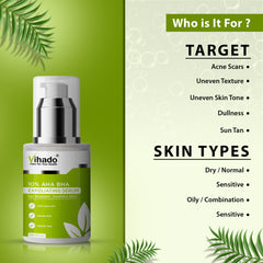Vihado 10% AHA + BHA Exfoliating Serum for Glowing Skin (30ml)