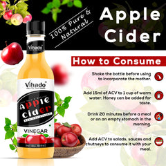 Vihado Apple Cider Vinegar for Weight Loss Management (250Ml-500Ml)