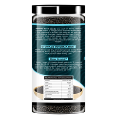 Vihado Raw Basil/Sabza Seeds Dietary Fibre for Weight Loss Plastic Bottle (200G-500G)