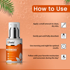 Vihado Hyaluronic Acid Face Serum For Plump and Glowing Skin (30ml)