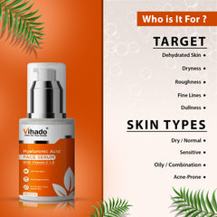 Vihado Hyaluronic Acid Face Serum For Plump and Glowing Skin (30ml)