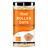 Vihado Rolled Oats, High Protein and Fibre, Helps In Maintain Body Weight Plastic Bottle (500G)