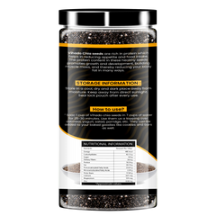 Vihado Raw Chia Seeds, High in Protein and Rich Fiber Plastic Bottle (200G-500G)
