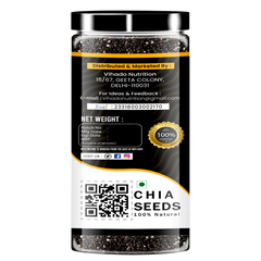 Vihado Raw Chia Seeds, High in Protein and Rich Fiber Plastic Bottle (200G-500G)