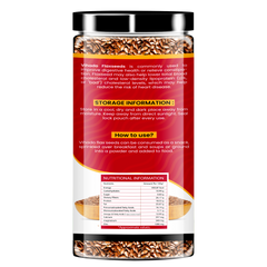 Vihado Raw Flax Seeds, Rich in Omega 3 Fatty Acid and Immunity Booster Plastic Bottle (200G-500G)