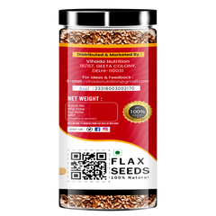 Vihado Raw Flax Seeds, Rich in Omega 3 Fatty Acid and Immunity Booster Plastic Bottle (200G-500G)