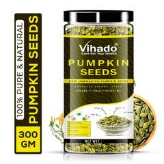 Vihado Raw Pumpkin Seeds High Protein and Fibre Rich Superfood Plastic Bottle (200G-500G)