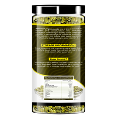 Vihado Raw Pumpkin Seeds High Protein and Fibre Rich Superfood Plastic Bottle (200G-500G)
