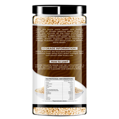 Vihado Premium Quality Raw Safed Til (White) Sesame Seeds Plastic Bottle (200G-500G)