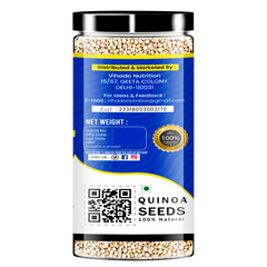 Vihado White Quinoa for Weight Management, Rich in Iron and Fibre Plastic Bottle (200G-500G)