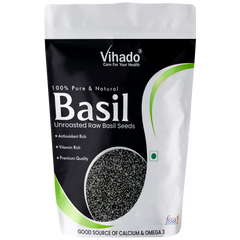 Vihado Raw Basil/Sabza Seeds Dietary Fibre for Weight Loss (100G-1KG)