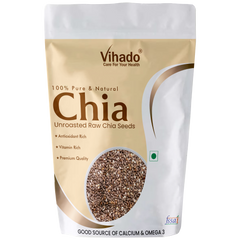 Vihado Raw Chia Seeds, High in Protein and Rich Fiber (100G-1KG)