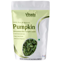 Vihado Raw Pumpkin Seeds High Protein and Fibre Rich Superfood (100G-1KG)