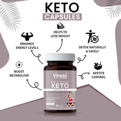 Vihado Keto Slim Capsules for Weight Loss | Dietary Supplement (90 Capsules)