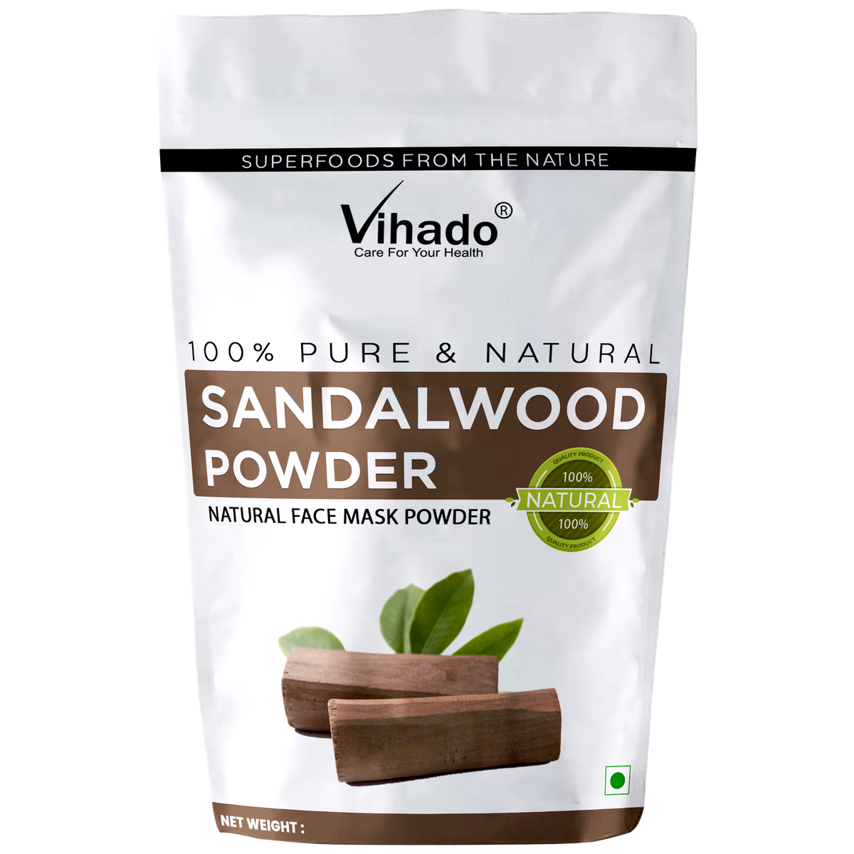 Vihado Sandalwood (Chandan) Powder for Face and Skin Care (100G-1KG)