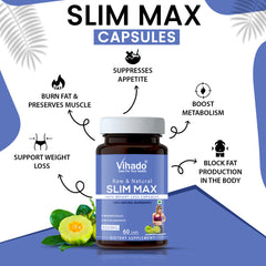 Vihado Slim Max Capsules | Helps In Weight Loss Management (60 Capsules)