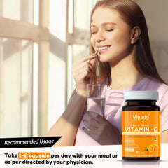 Vihado Vitamin C Capsules | Boost Immunity and Glowing Skin (90 Capsules)