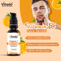 Vihado Vitamin C Face Serum | Skin Brightening | Age Deffying | For Glowing Skin 30ml