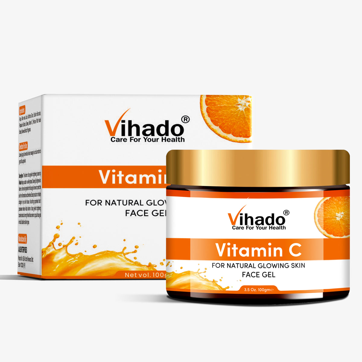 Vihado Vitamin C Light Face Gel for Daily Use | Glow Reviving | Skin Brightening Gel (100g)