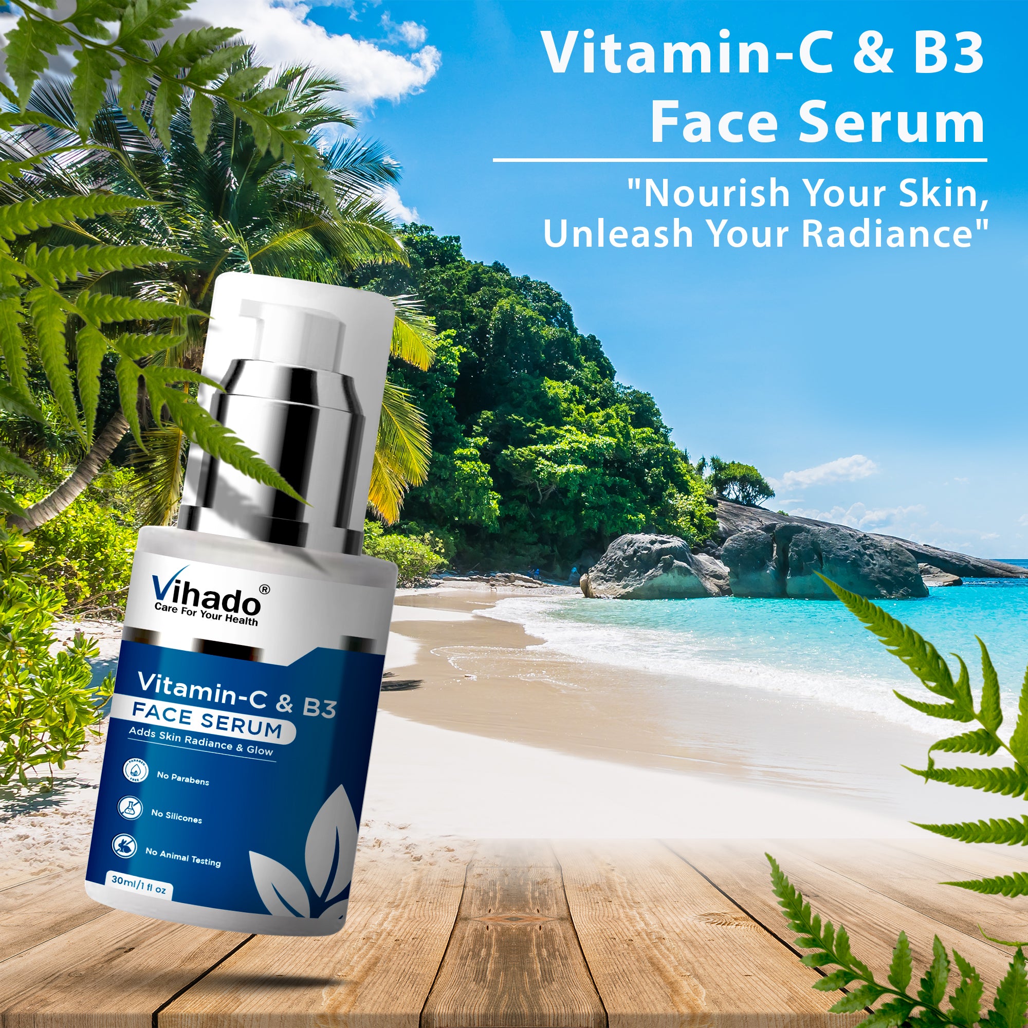 Vihado Vitamin C & B3 Skin Glow Face Serum for Reduce Dark Spots (30ml)
