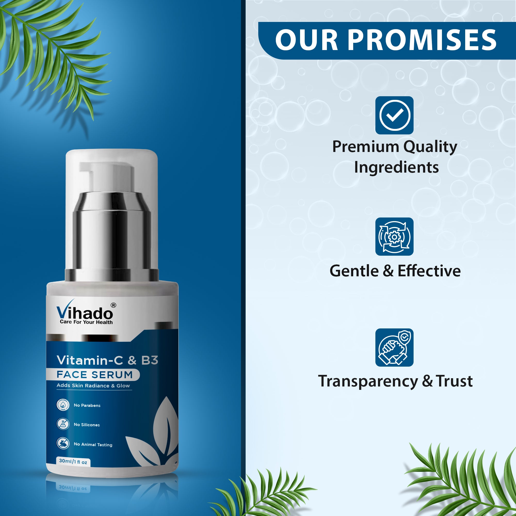 Vihado Vitamin C & B3 Skin Glow Face Serum for Reduce Dark Spots (30ml)