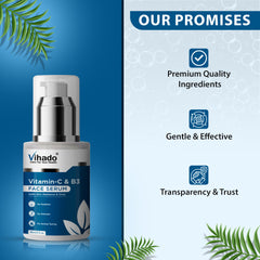 Vihado Vitamin C & B3 Skin Glow Face Serum for Reduce Dark Spots (30ml)