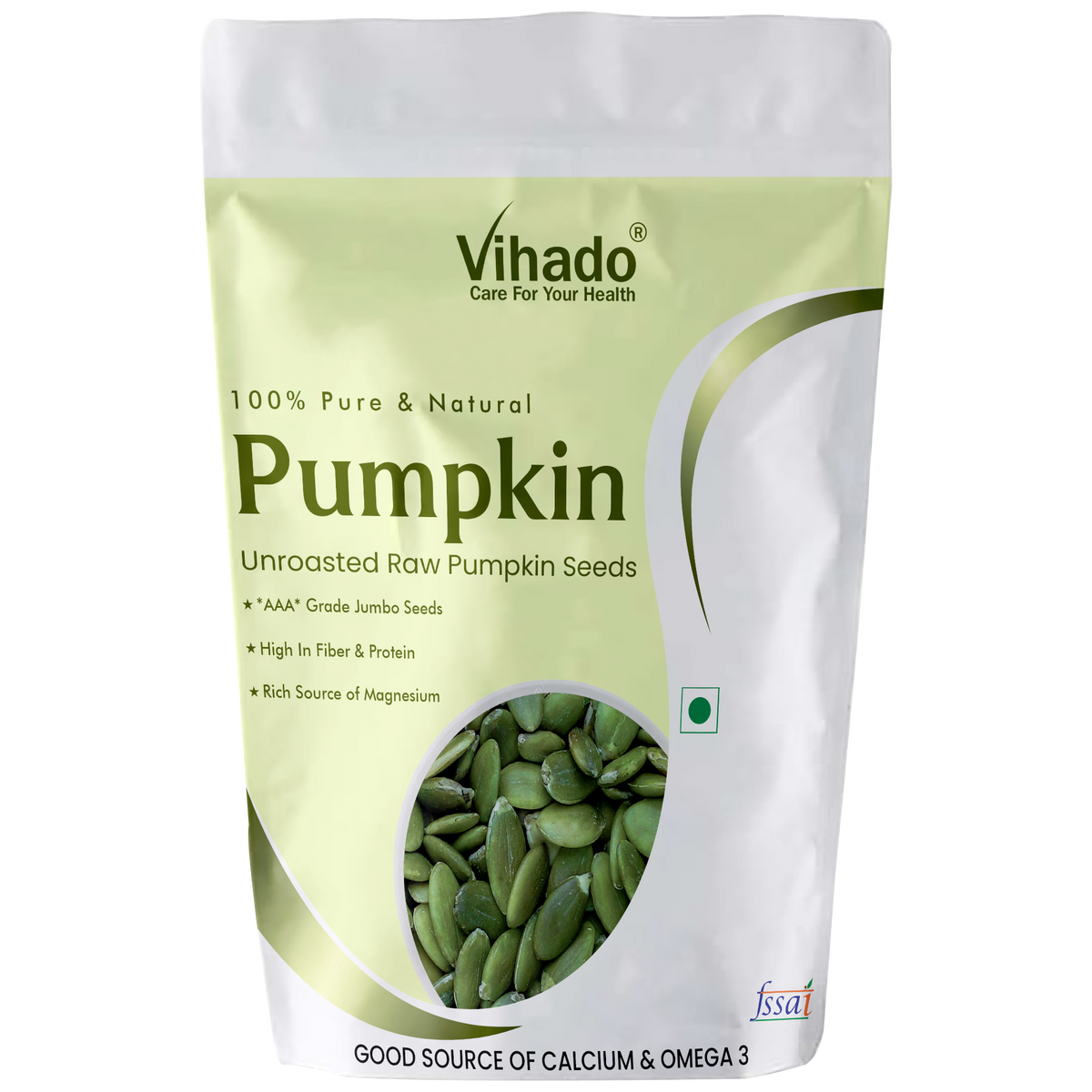 Vihado Raw Pumpkin Seeds High Protein and Fibre Rich Superfood (100G-1KG)